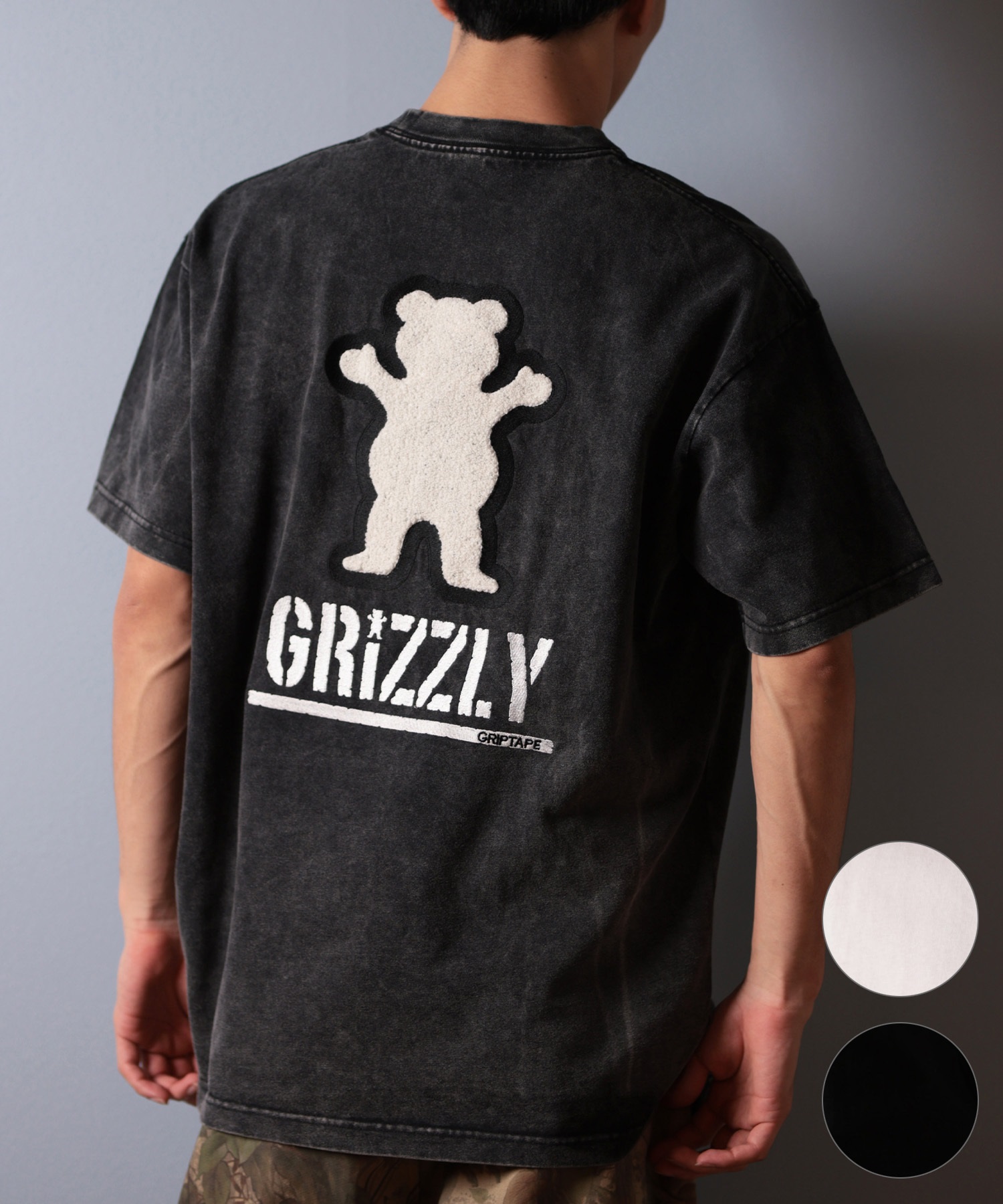GRIZZLY グリズリー 半袖 Tシャツ メンズ バックプリント BIG PRINT