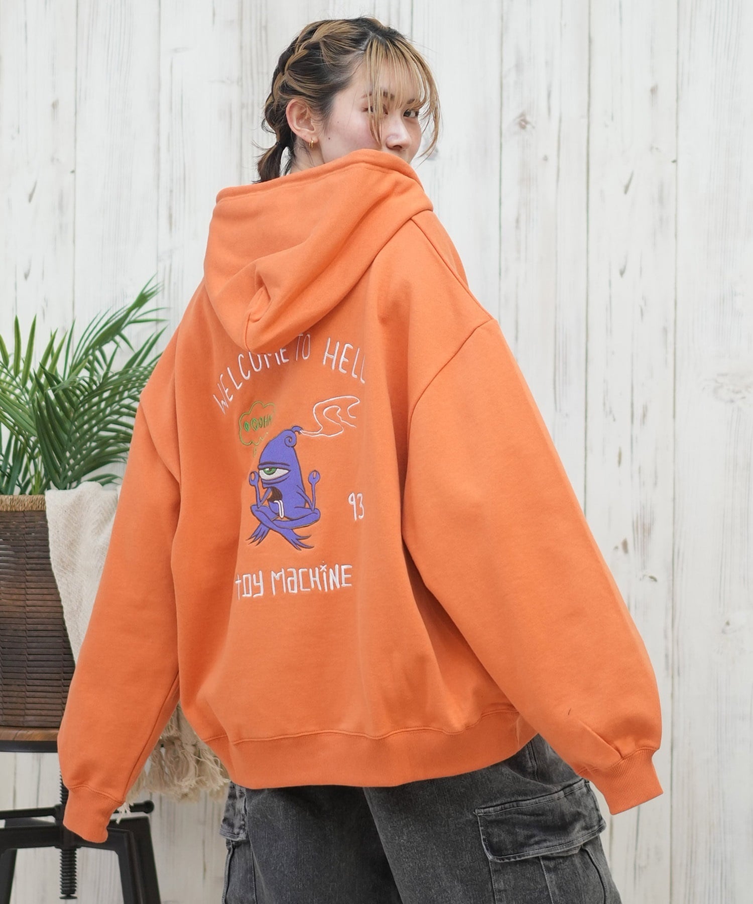 TOY MACHINE トイマシーン パーカー ジップアップ レディース ビッグ