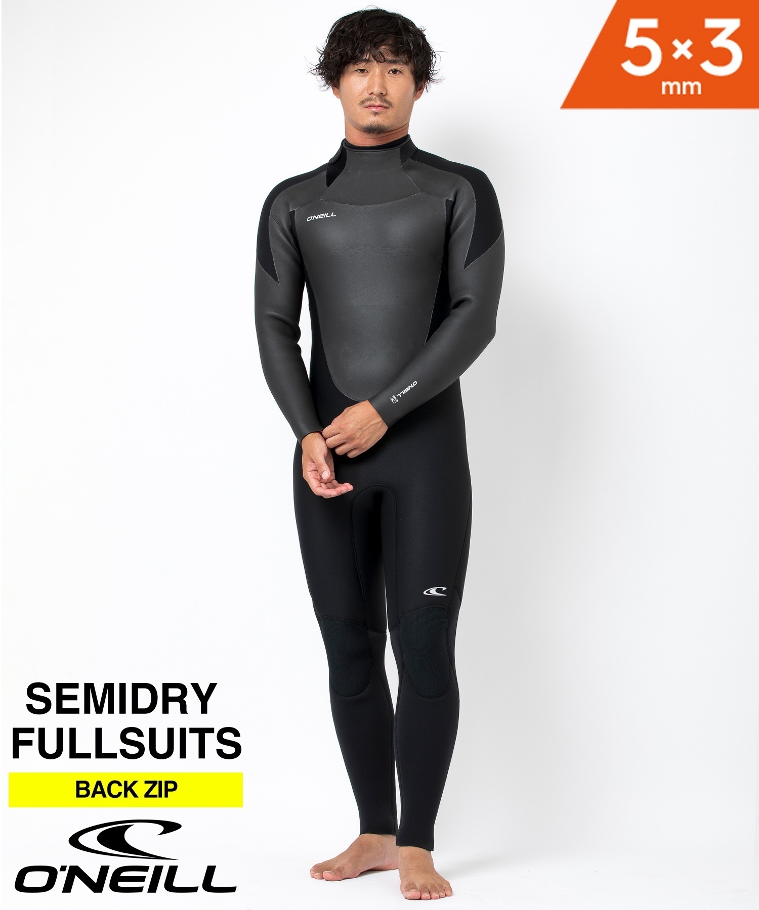 ONEILL オニール ﾌﾙ BZ MR ZEN ZIP 5X3mm MFW-106A4 バックジップ