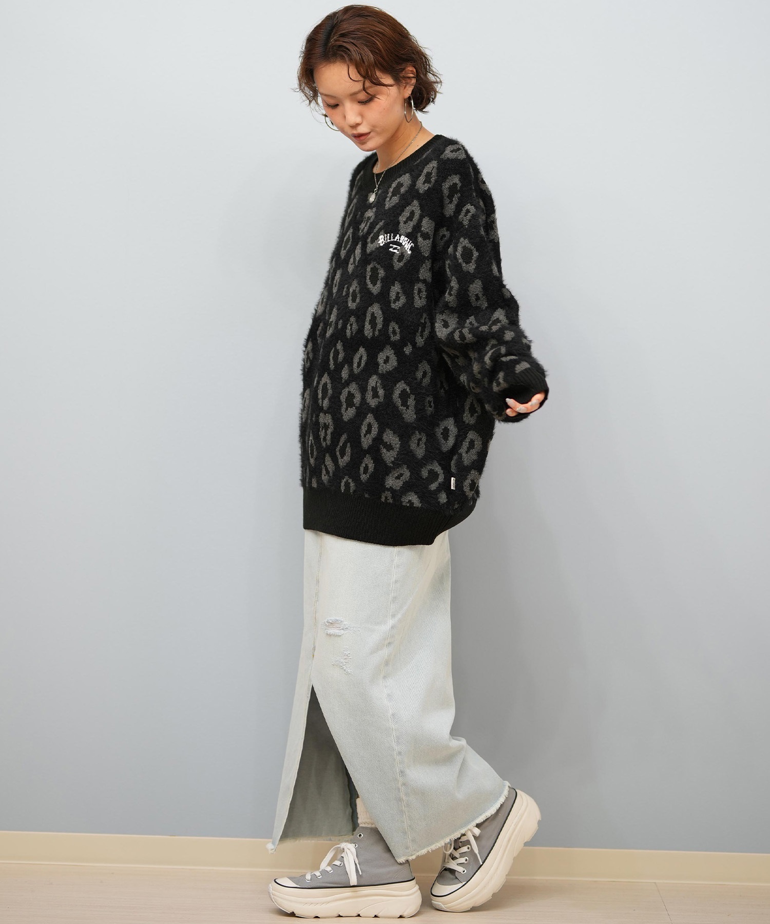 BILLABONG ビラボン ニット セーター レディース ヒョウ柄 レオパード