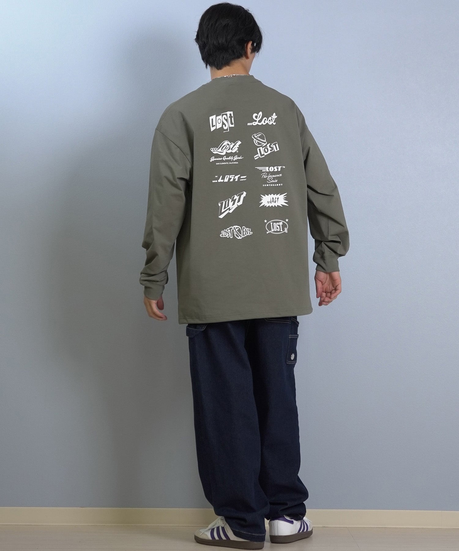 lost ロスト 長袖 Tシャツ ロンT メンズ AIRDRYシリーズ UVカット 遮