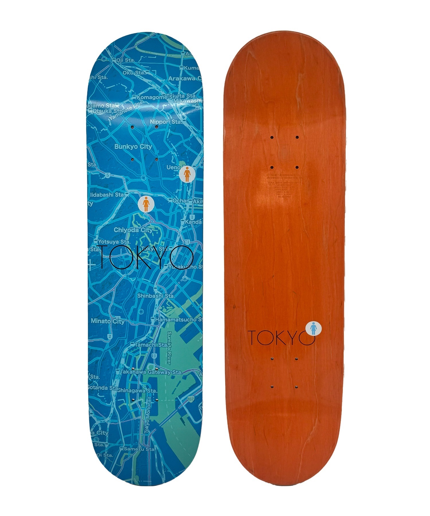 GIRL ガール スケートボード デッキ 8.0 inch MR MAPS SERIES ムラサキ