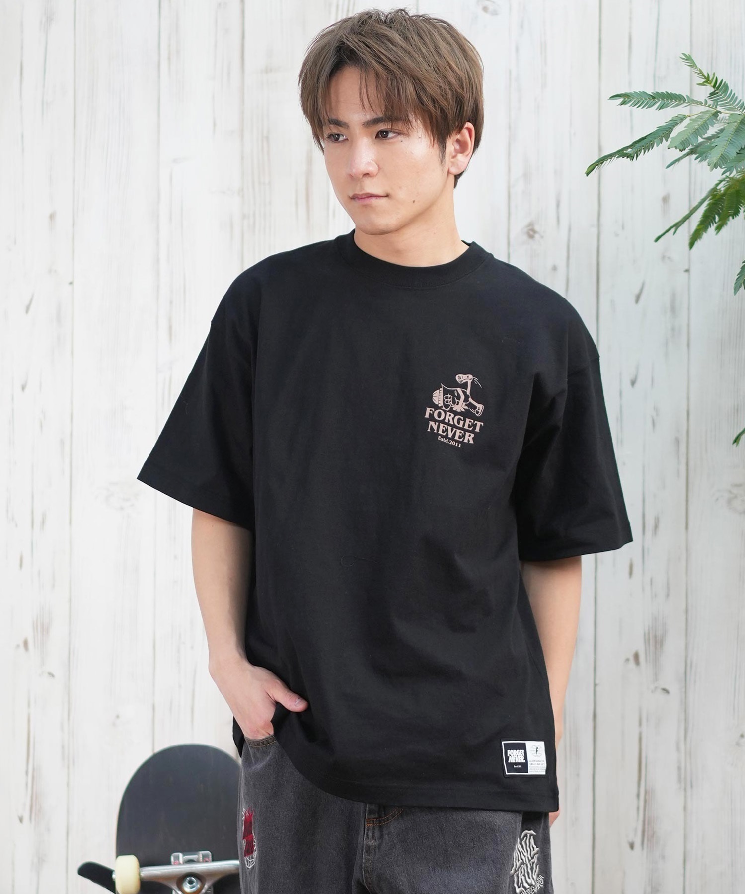 FORGET NEVER フォーゲットネバー 半袖 Tシャツ メンズ バックプリント
