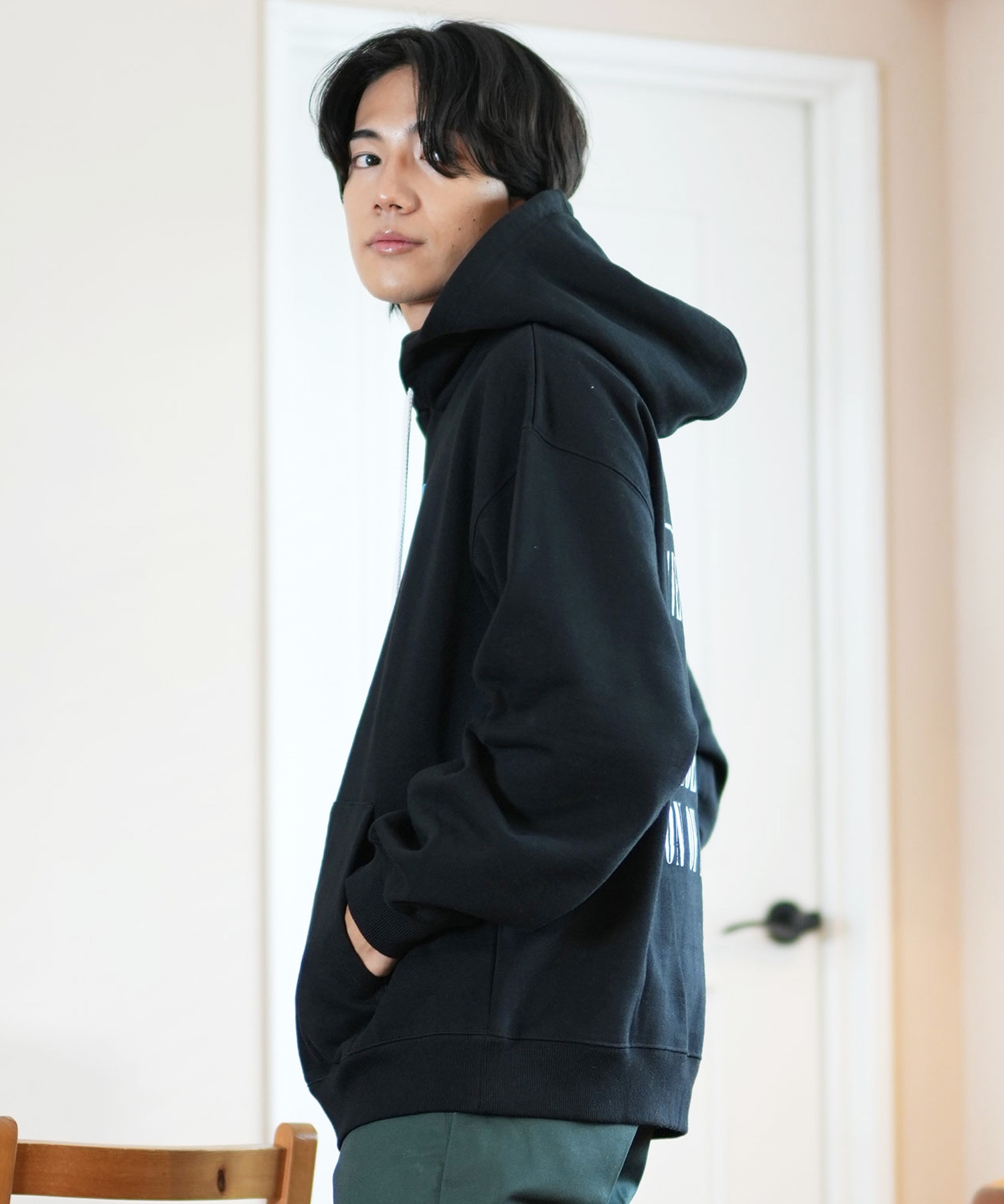 LOST ロスト パーカー プルオーバー メンズ バックプリント 裏起毛