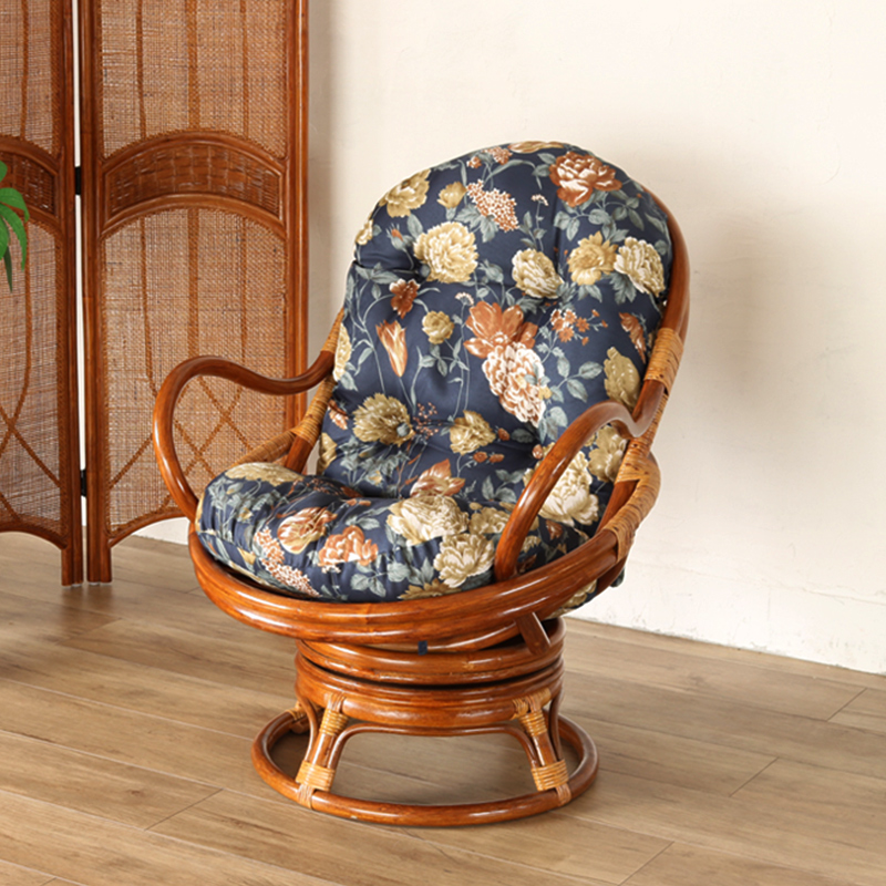 籐回転椅子 ハイタイプ クッション A柄 C2991HRAを激安で販売する京都