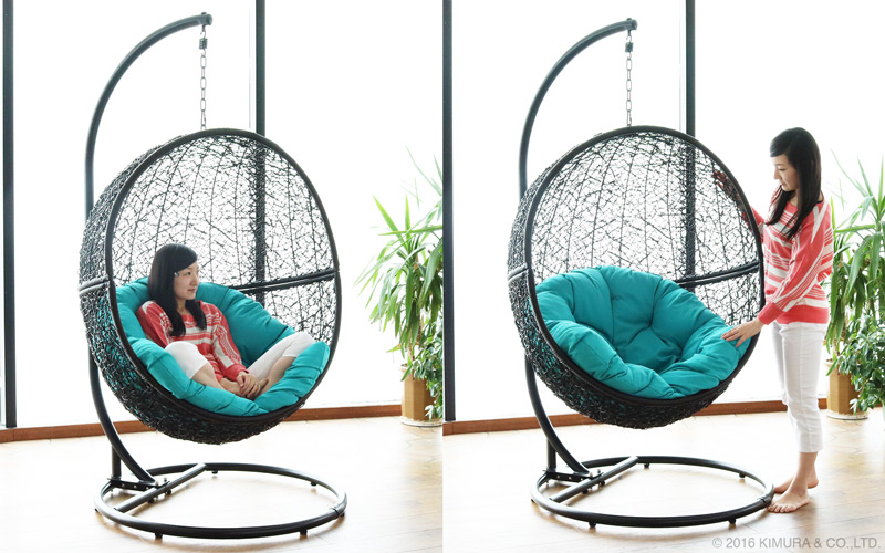 ハンギングチェア ワイド ブラック C500BKを激安で販売する京都の村田家具