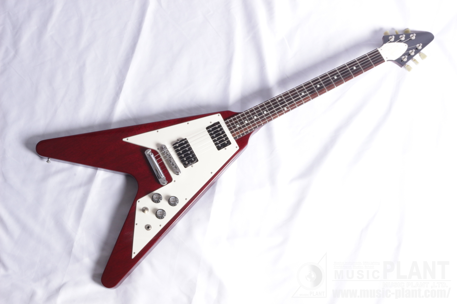 新品弦張替済】Photo Genic エレキギター フライングV 新品弦張替済