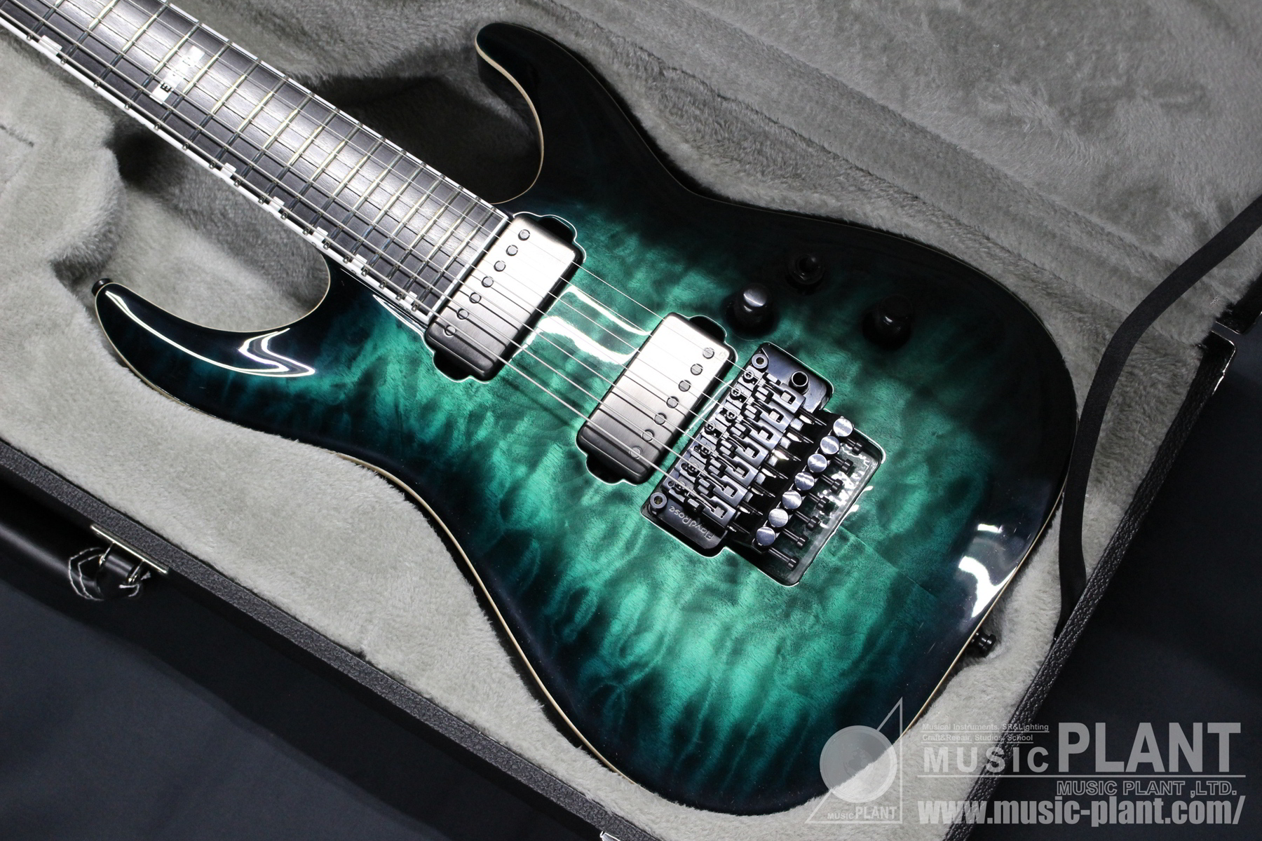 E-II HORIZONシリーズ エレキギターHORIZON FR-7 QM Black Turquoise