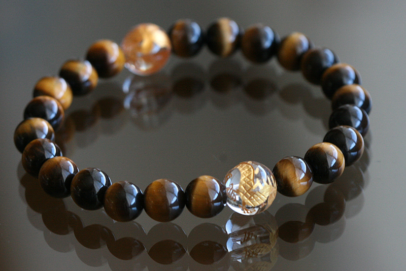 金彫り 龍鳳凰（りゅうほうおう）パワーストーンブレスレット