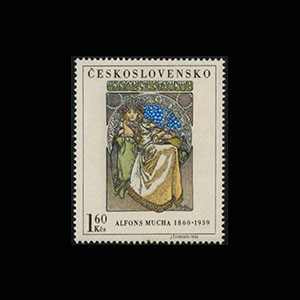 アーティスト】 アルフォンス・ミュシャ（Alfons Mucha）の切手