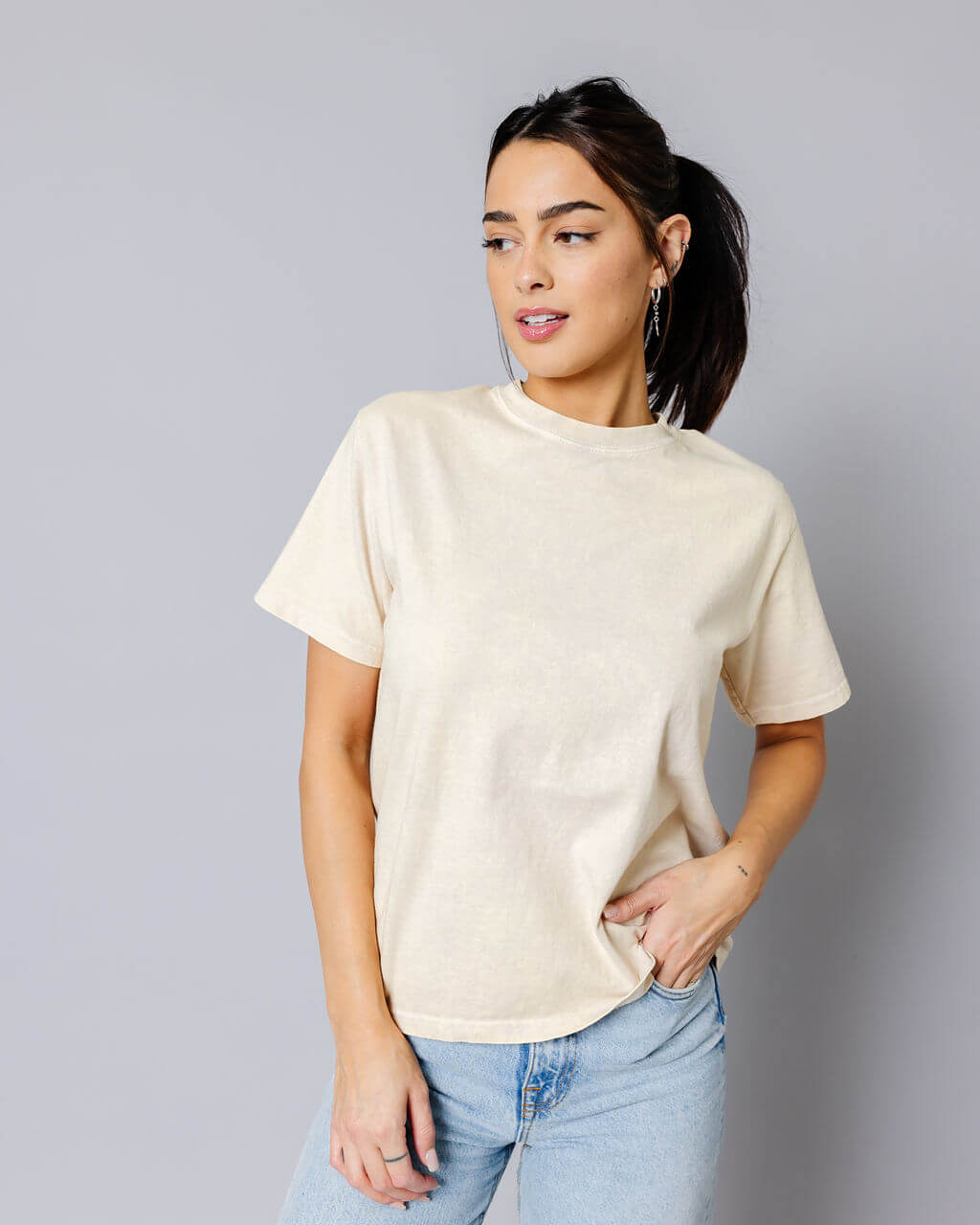 Sand Distressed T-Shirt | S-3XL – Cents Of Style