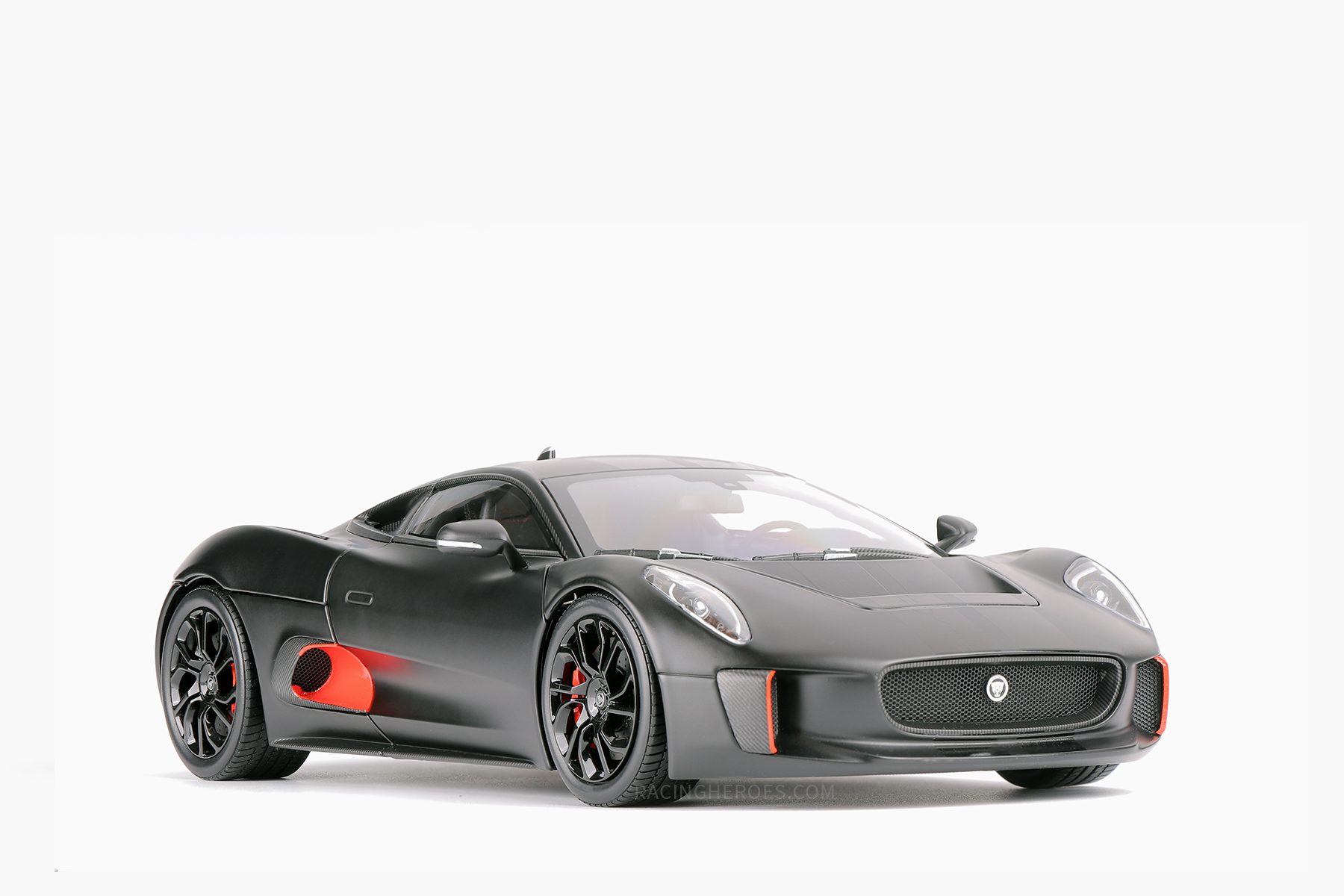 Almost Real Jaguar C-X75 Satin Black 1/18 Diecast Car