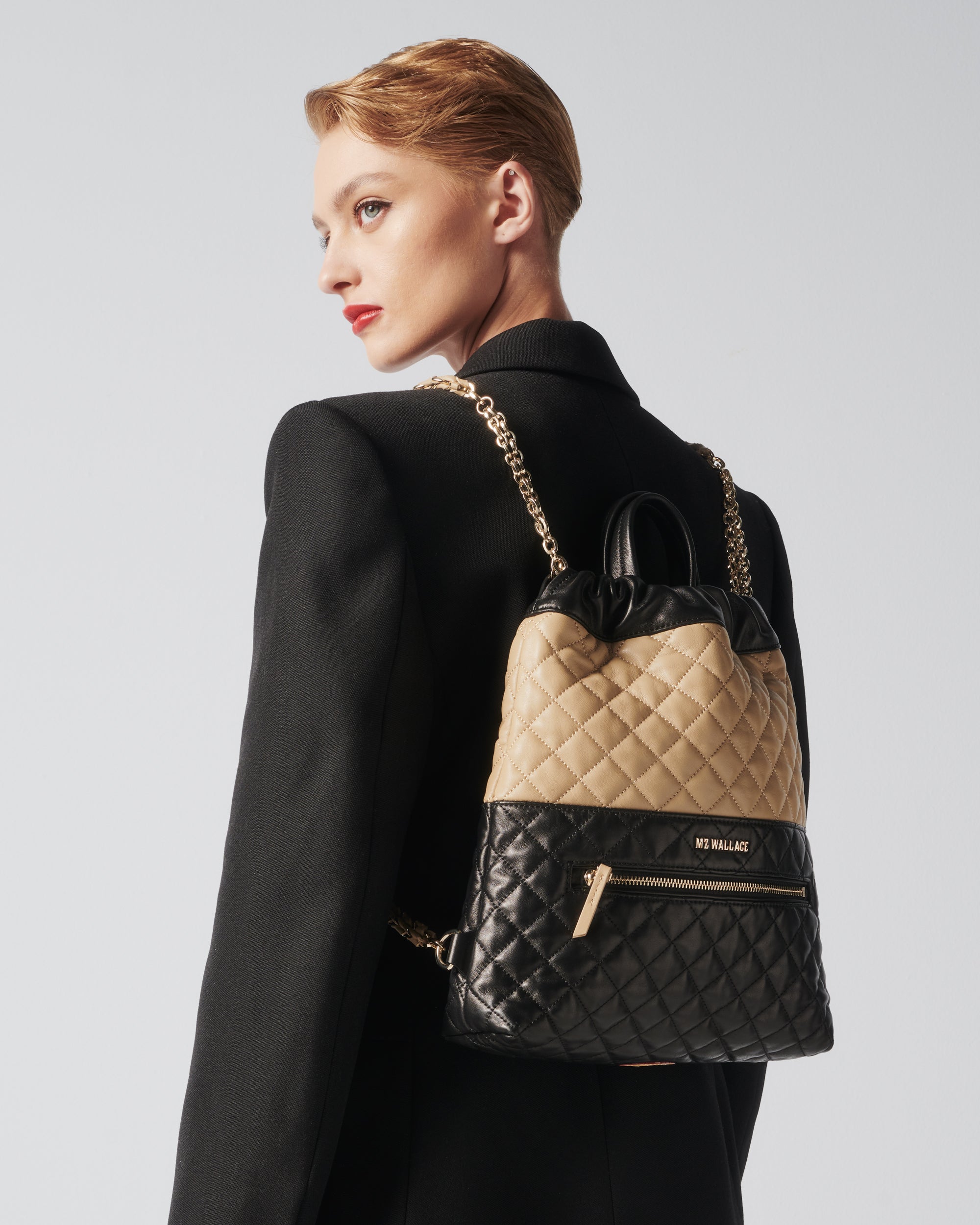 Crosby Audrey Drawstring Quilted Backpack