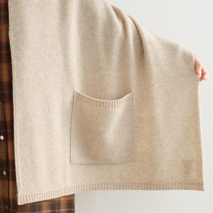 nofl】ウールカシミヤポケット付きショール 644004080 | ナチュラル服