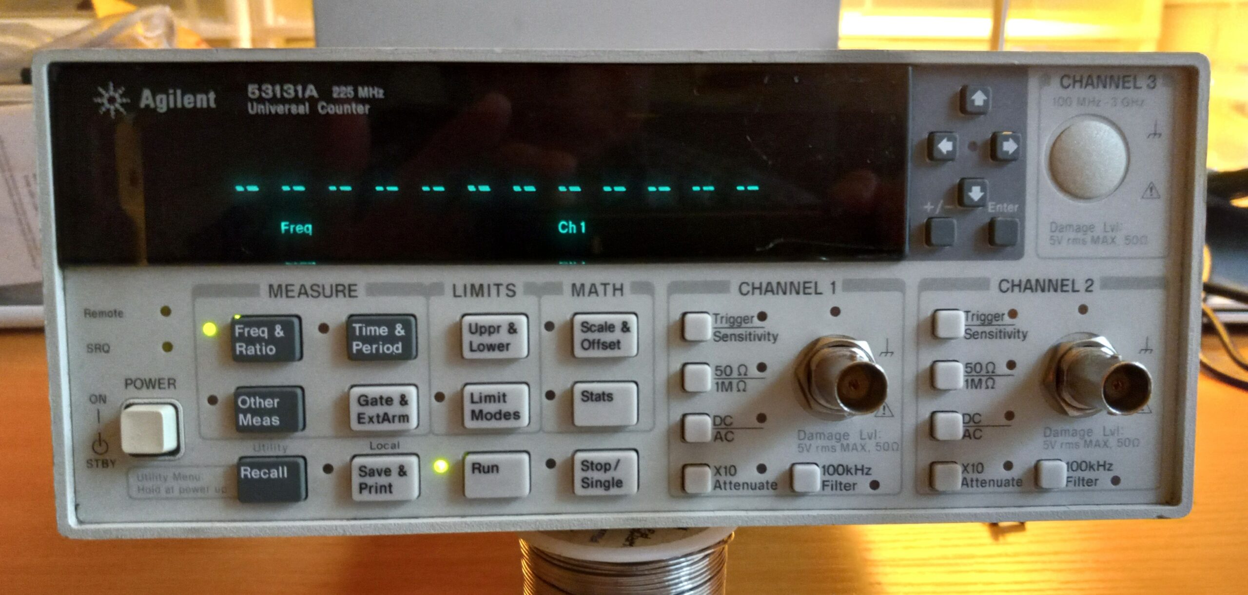 Restoration of an Agilent 53131A Frequency Counter - Nashua Area