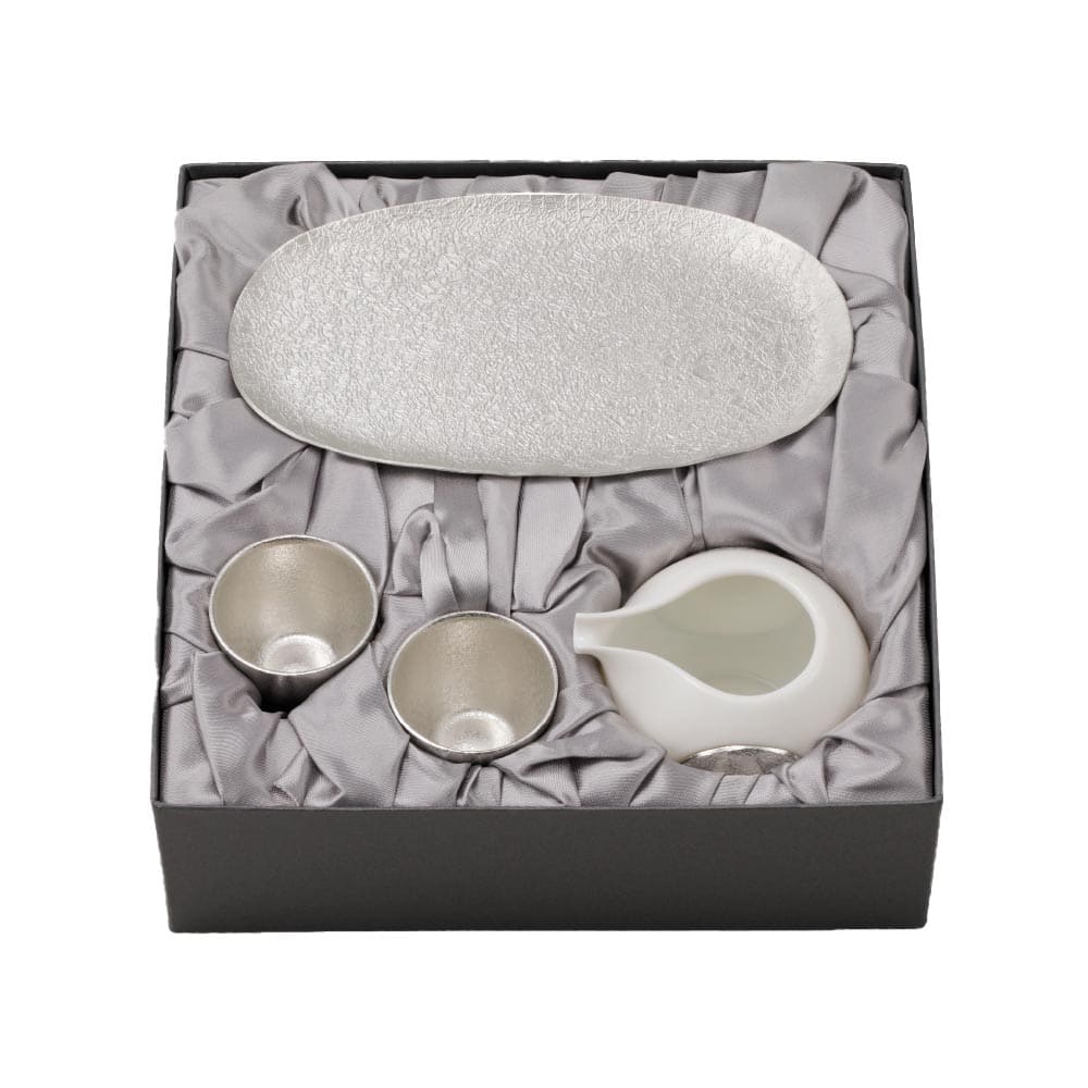 小團緣酒器組-1片口盅+ 2清酒杯入- 能作台灣｜NOUSAKU Taiwan