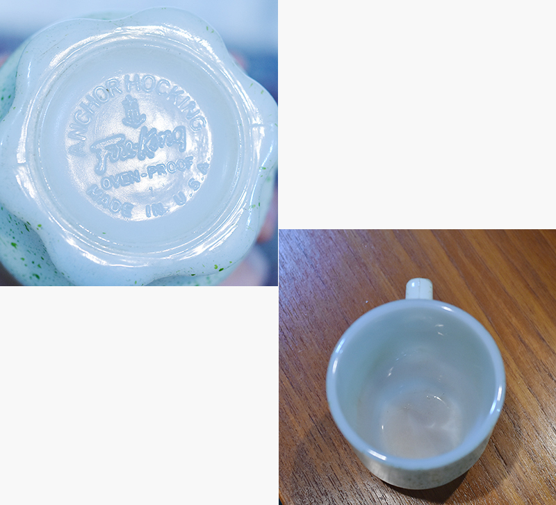 Fire King】【ファイヤーキング】【スプラッシュ】緑【コンコードマグ