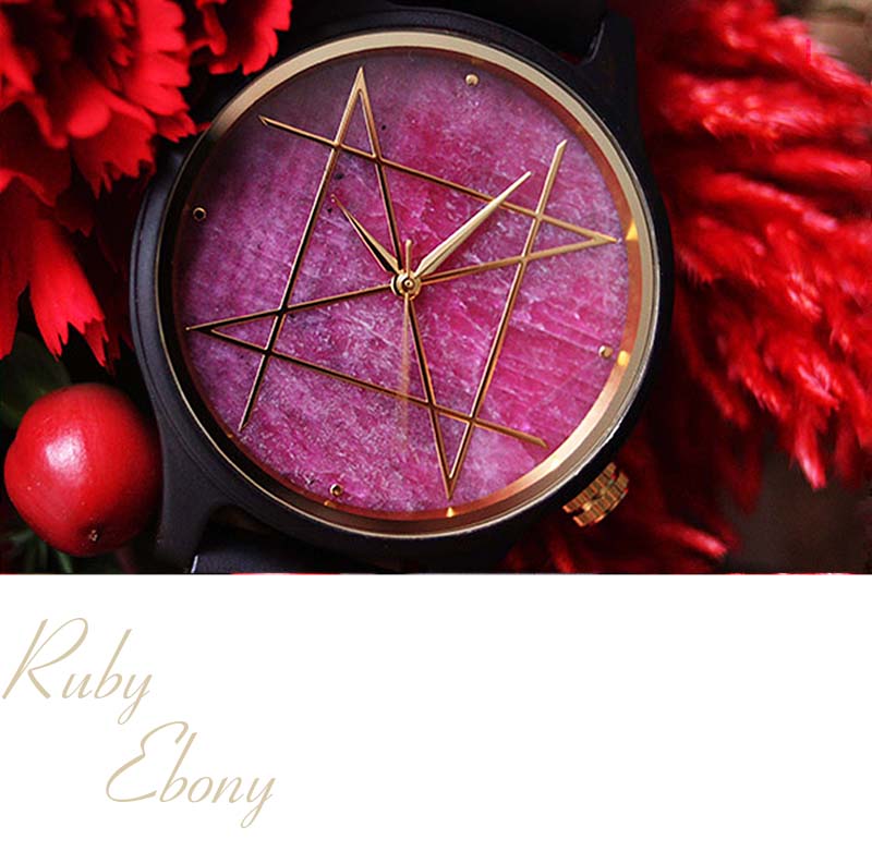 新作商品紹介 天然石×天然木 唯一無二の美しい模様の腕時計「NOZ」