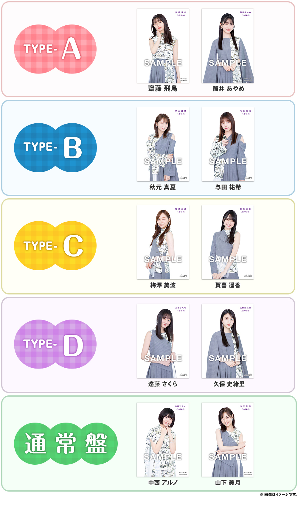 生写真絵柄解禁！】乃木坂46 29th シングル「Actually」セブン