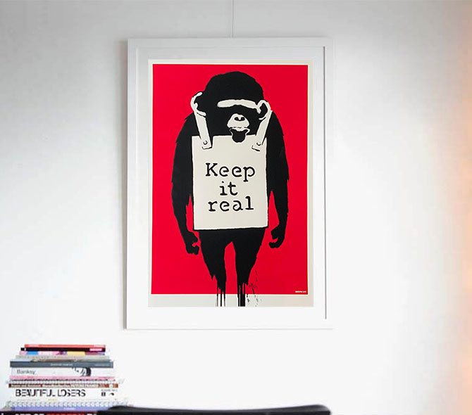 Banksy（バンクシー）Keep it real (Red) – WCP Reproductionを販売