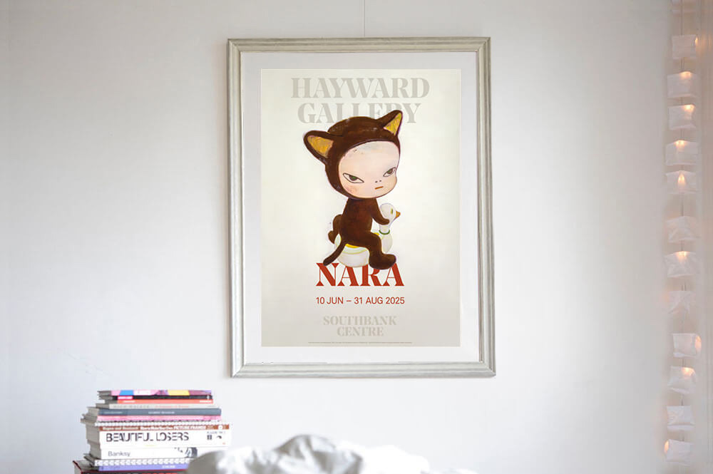 奈良美智 英国大規模個展の公式ポスター「Harmless Kitty」を通販でご