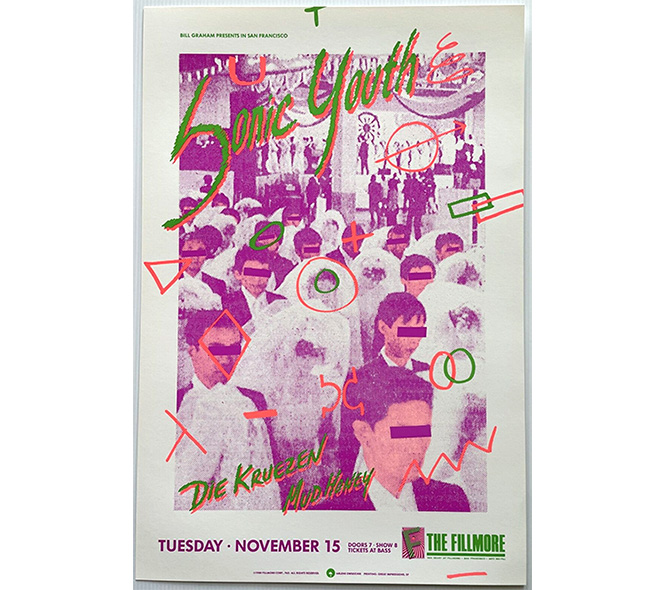 ソニックユースのライブを記念してのポスターがご購入いただけます