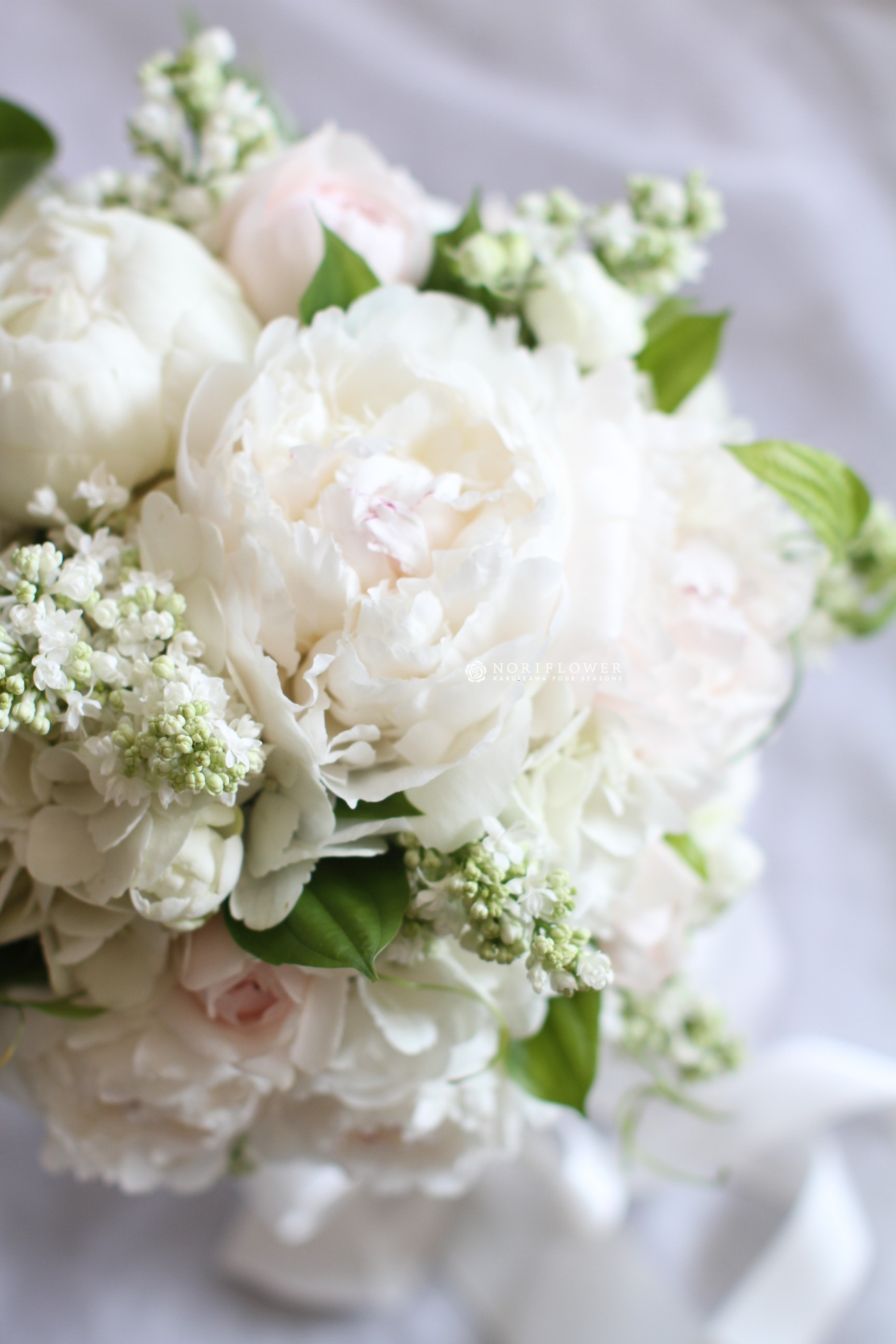 芍薬ウェディングブーケ : NORIFLOWER ‐ 軽井沢