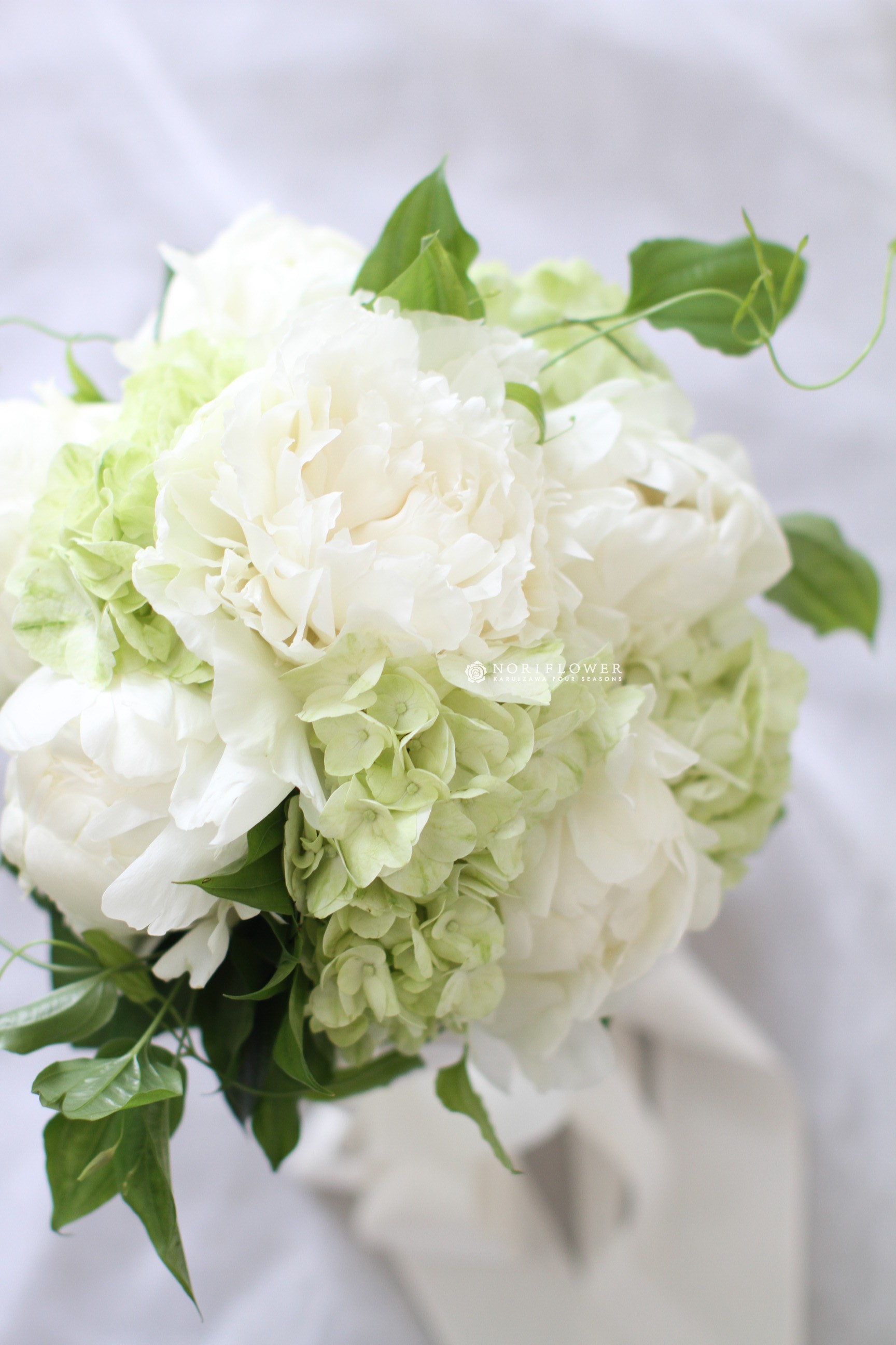 芍薬ウェディングブーケ : NORIFLOWER ‐ 軽井沢