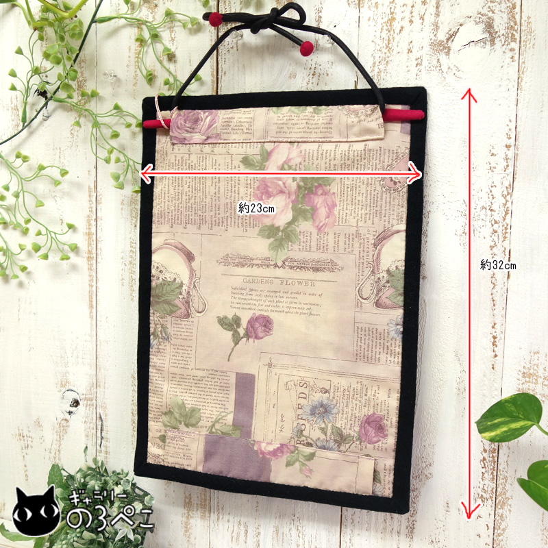 深紅の薔薇のパッチワークキルトタペストリー | ギャラリーのろぺこ