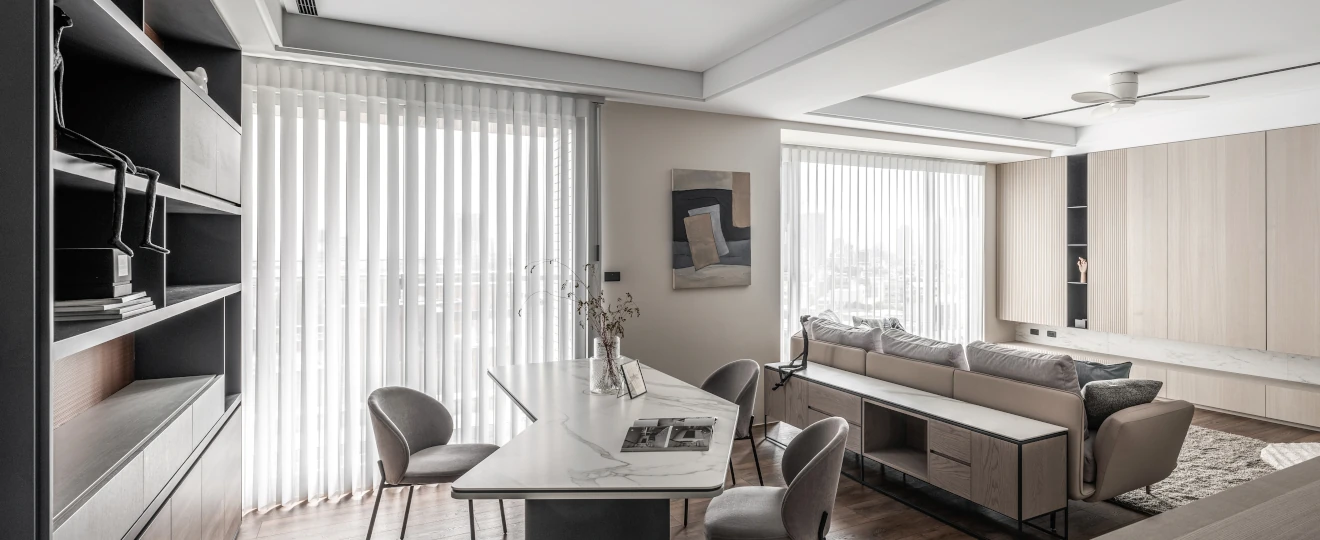 スマートドレープシェード | 進化したバーチカルブラインド