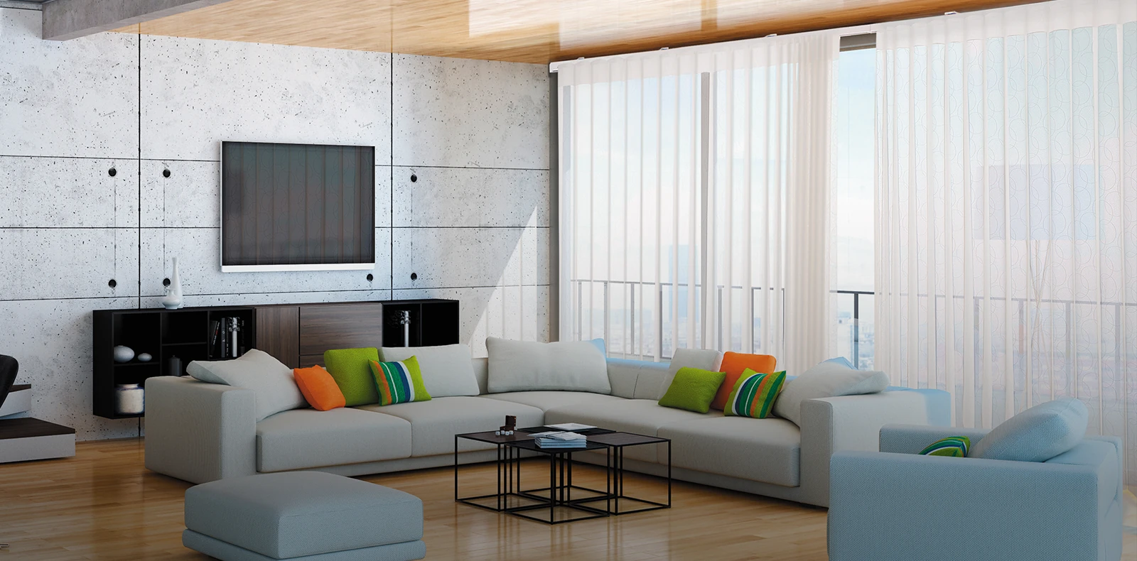 スマートドレープシェード | 進化したバーチカルブラインド