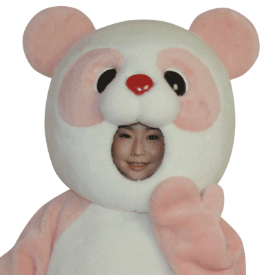 K-62 顔出しピンクパンダ｜着ぐるみレンタル ノースランドペペ