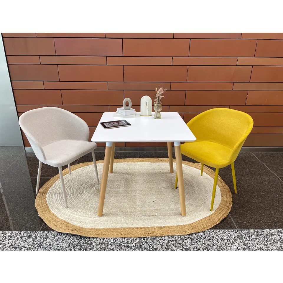 テーブルRT826 80×80【送料無料】ホワイト/ナチュラル | NOCEノーチェ