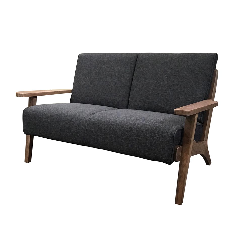 ソファNC130A 2人掛け【送料無料】 ブラック/ウォールナット | NOCE