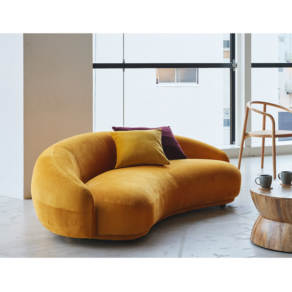 ソファBEANS 3人掛け【送料・開梱設置無料】イエロー | NOCEノーチェ