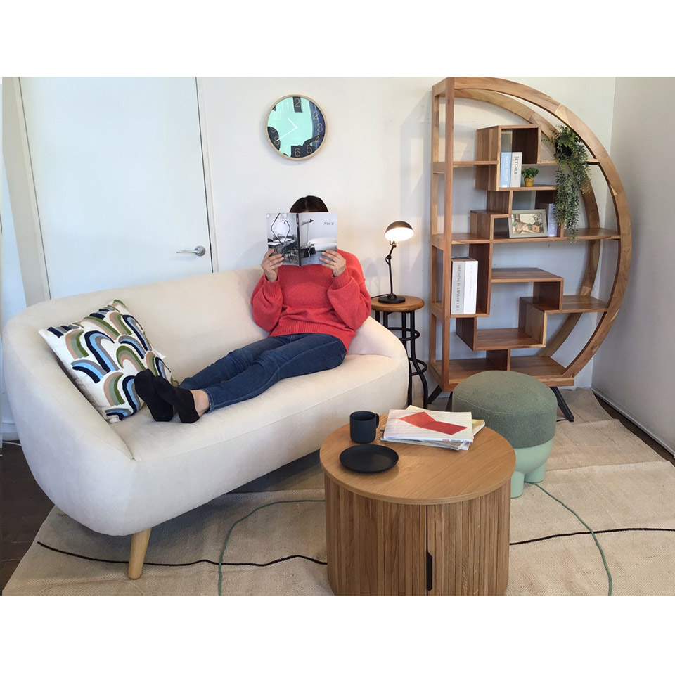 ソファALEXIA 2人掛け【送料・開梱設置無料】アイボリー | NOCE