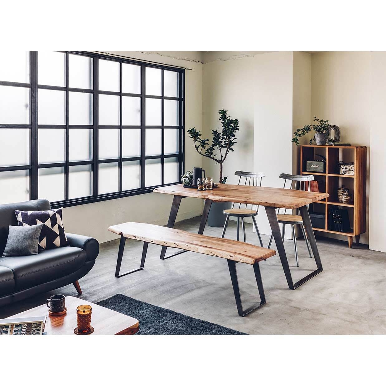 ベンチSBL-09【送料無料】 ナチュラル/ガルバナイズド | NOCEノーチェ