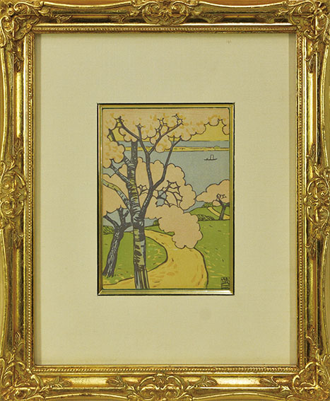 藤島武二版画額「桜花」 | Natsume Books