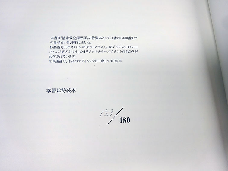 清水敦全銅版画 特装版 / 清水敦 | Natsume Books