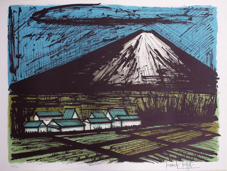 Bernard Buffet / ベルナール・ビュッフェ版画額「Le Fuji（富士山