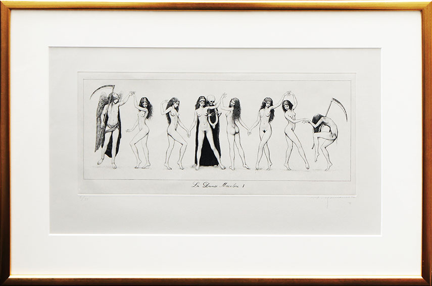 山本六三版画額「死の舞踏」 / Mutsumi Yamamoto | Natsume Books