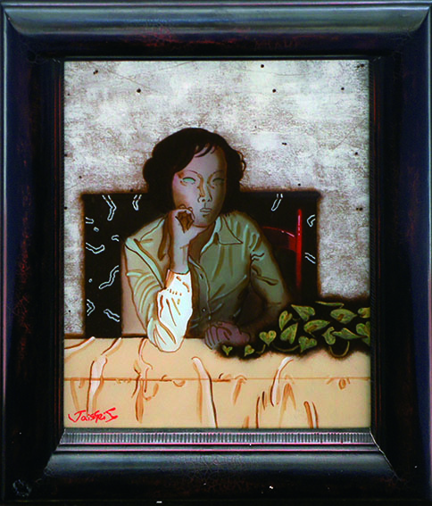 Taisei Sato / 佐藤泰生画額「肘をつく女」 | Natsume Books