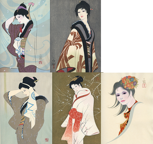 岩田専太郎版画集「木版美人名作選 しら梅」 / | Natsume Books