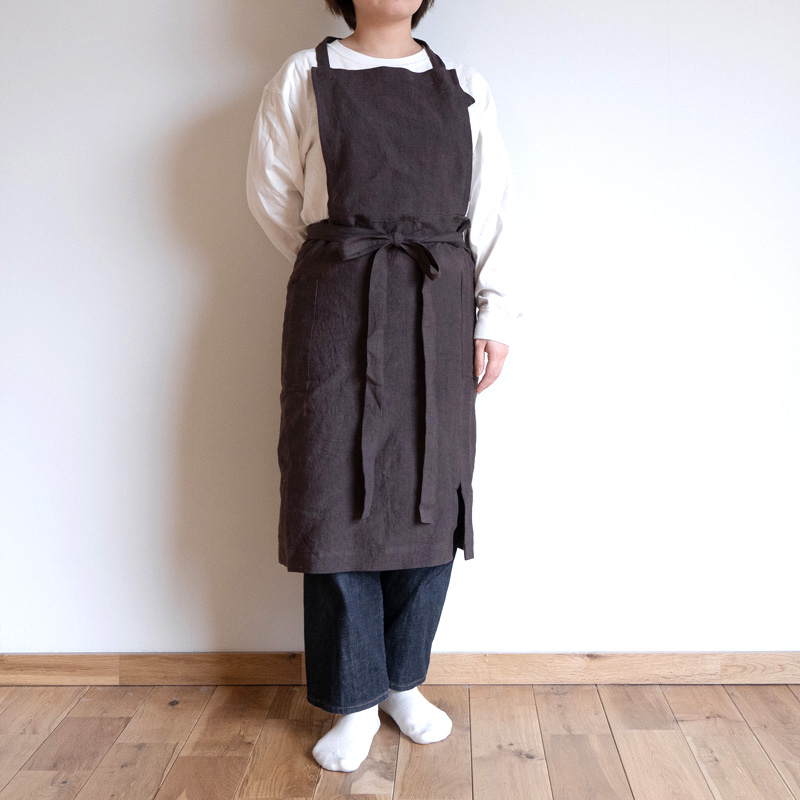 natsusobiku online store - TC40 SQUARE APRON リネンのユニセックス