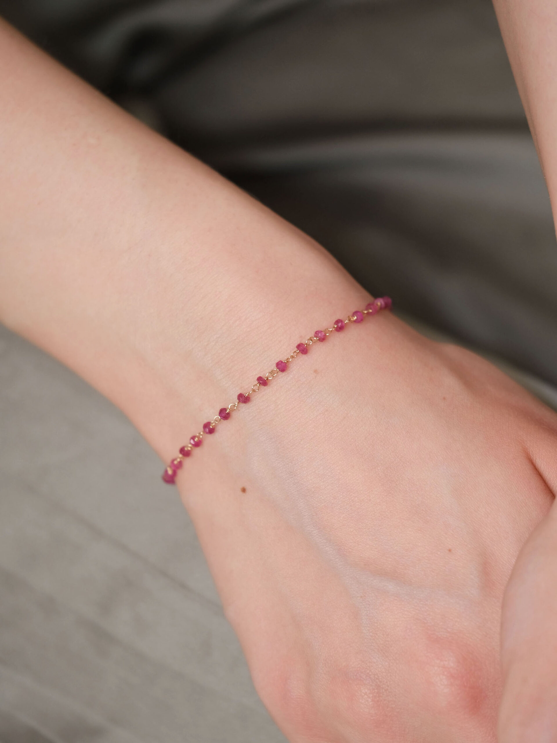 ルビーメガネ留めブレスレット | NATURALI JEWELRY(ナチュラリ