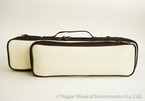 S.ハヤシ フルート＆ピッコロケースカバー 帆布アイボリー｜ 管楽器