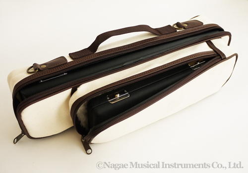 S.ハヤシ フルート＆ピッコロケースカバー 帆布アイボリー｜ 管楽器