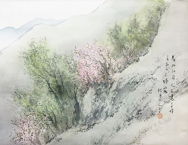 松林桂月 春景/掛け軸(Hanging scrolls) 絵画の買取 販売 鑑定/長良川画廊