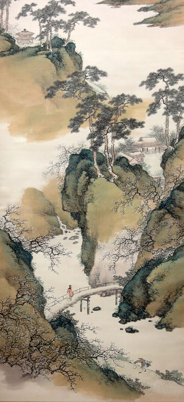 池田桂仙 春秋山水図(双福)/Web書画ミュージアム/長良川画廊