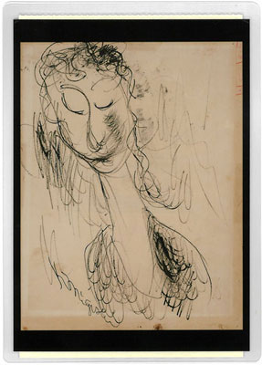 三岸好太郎 婦人像/掛け軸(Hanging scrolls) 絵画の買取 販売 鑑定